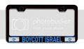 Boycott Israel Jewish Black Metal License Plate Frame Tag Holder Universal Fit For Cars Trucks And Suvs 12 5 In X 6 Heavy Duty 