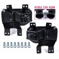 G-plus Clear Lens Front Bumper Fog Light Assembly Compatible With Ford F150 2015 2016 2017 Driving Lamps W H10 Halogen Bulbs