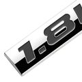 Chrome Finish Metal Emblem 1 8l Badge Black Letter