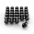 M14x1 5 Wheel Lug Nuts 24 Piece Black Acorn Seat 7 8 In Hex 60 Degrees Conical For Chevy Silverado Gmc Sierra 1500 Ford F 150 