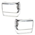 Ford Ranger 1989 1990 1991 1992 Headlight Door Pair Driver And Passenger Side Chrome Replacement For F2tz13064h F2tz13064g 