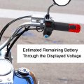 Cdiytool 1pair E-bike Throttle Grip With Lcd Battery Voltage Display Key Knock Universal Electric Bicycle Scooter Wire Twist