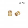 Uxcell Knurled Insert Nuts M2 5 X 4mm L 3 5mm Od Female Thread Brass Embedment Assortment Kit 30 Pcs