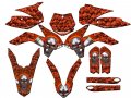 2013-2014 Sx 105 Flaming Gearhead Orange Senge Graphics Complete Kit For Ktm 
