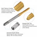 Uxcell Tap Drill Bit Set 6-40 Unf Straight Flute Thread And 3 25 2 9mm Twist Titanium Coated M2 High Speed Steel Repair Tapping