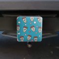 Coffee Lover Pattern Cute Travel Cups Tow Trailer Hitch Cover Plug Insert