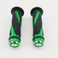 Okstno Universal Motorcycle Rubber Gel Handlebar Hand Grips For 7 8 Bar End Handle Bars Sports Bikes Green