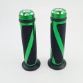 Okstno Universal Motorcycle Rubber Gel Handlebar Hand Grips For 7 8 Bar End Handle Bars Sports Bikes Green