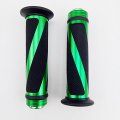 Okstno Universal Motorcycle Rubber Gel Handlebar Hand Grips For 7 8 Bar End Handle Bars Sports Bikes Green
