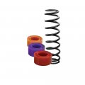 52-61041 Large Spacing Coilover Spring Rubber Medium Grit 1 25 In Thick Polyurethane Red Traditional Style Universal Fit 