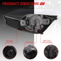 Auto Dynasty Oe Style Driving Fog Light Lamps With Bezel Switch Compatible Altima Sedan 13-15 Driver And Passenger Side Smoked