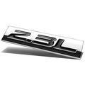Chrome Finish Metal Emblem 2 3l Badge Black Letter
