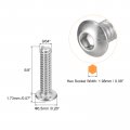 Uxcell 6-32x5 8 Button Head Socket Cap Screws 100pcs 304 Stainless Steel Fasteners Hex Bolts Full Thread Drive