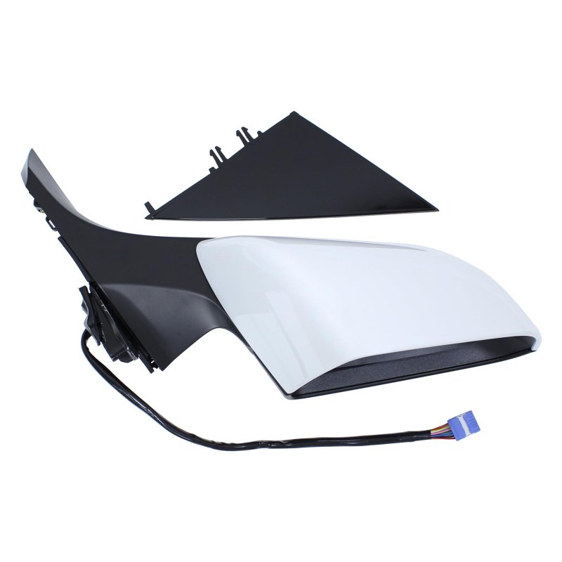 Right Passenger Side Door Mirror Assembly White For Tesla Model 3 2017-2023 Power Folding Heated Glass Rear View