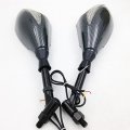 Smt-integrated Led Turn Signals Side Mirrors Compatible With Cruiser Chopper Carbon M10 Bolts Screw New B075vlpybf