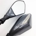 Smt-integrated Led Turn Signals Side Mirrors Compatible With Cruiser Chopper Carbon M10 Bolts Screw New B075vlpybf