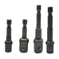 Usonline9 9pcs Socket Adapter Set Drill Bits Hex Impact Driver Tools To 1 4 3 8 1 2 Shank