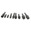 Usonline9 9pcs Socket Adapter Set Drill Bits Hex Impact Driver Tools To 1 4 3 8 1 2 Shank