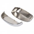 Hecasa Pair Chrome Mirror Half Caps Compatible With 2007-2014 Chevy Silverado Gmc Sierra Avalanche Tahoe Suburban Yukon