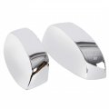 Hecasa Pair Chrome Mirror Half Caps Compatible With 2007-2014 Chevy Silverado Gmc Sierra Avalanche Tahoe Suburban Yukon
