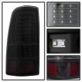 Acanii For 1999-2006 Gmc Sierra 1500 2500 3500 1999-2002 Chevy Silverado Black Full Led Tail Lights Lamps Left Right