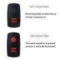 Bacautoparts Orange Backlit Rocker Switch 5pin On-off Laser Etched Toggle For Car Marine Boat Dashboarda Washdown