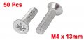 Uxcell M4 X 13mm Threaded Pozi Posi Countersunk Screws Bolts Fasteners 50pcs