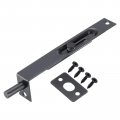 Uxcell Flush Bolt 6 Inch Stainless Steel Door Concealed Slide Lock Latch For Wood Composite Doors Double Black 4pcs