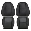 Front Both Sides Bottom Back Replacement Seat Covers Black Perforated Microfiber Leather For Cadillac Escalade 2007 2008 2009 