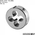 3 8 In 16 Unc Round Threading Die Right Hand Alloy Tool Steel For Cutting Or Repairing External Threads Accuracy Class 2a