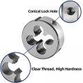 3 8 In 16 Unc Round Threading Die Right Hand Alloy Tool Steel For Cutting Or Repairing External Threads Accuracy Class 2a