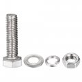 Uxcell M8 X 30mm Hex Head Screws Bolts Nuts Flat Lock Washers Kits 304 Stainless Steel Fully Thread Hexagon 10 Sets