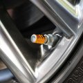 Marlin Fishing 2 Valve Stem Caps For Tire Rim Wheel Aluminum Yellow