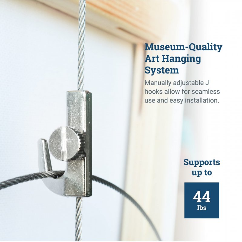 Adjustable Hooks For Gallery Picture Hanging System Fits Nylon Cords Or Steel Cables 10 Pack