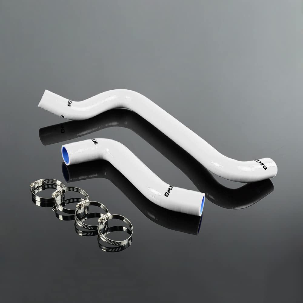 Silicone Coolant Radiator Hose Kit For 2001-2005 Dodge Neon Srt-4 Srt4 2 4l White With Clamps