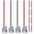 4 Pcs 2 Pin Fuel Injector Connector Pigtail Wiring Harness 23209-31050 23209-28080 With 8 Butt Terminals For Toyota Camry 
