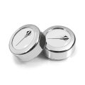 Ipick Image For Chevrolet Corvette C7 Stingray Logo In White On Chrome Two Abs Plastic License Plate Frame Screw Cover Set 