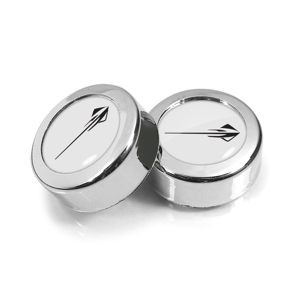 Chevrolet Corvette C7 Stingray Logo In White On Chrome Two Abs Plastic License Plate Frame Screw Cover Set Official Licensed