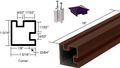 C R Laurence Crl Duranodic Bronze 18 Corner Aluminum Counter Post 