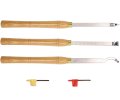 Carbide Tipped Wood Turning Tools Lathe Set Rougher Detailer Swan Neck Hollower With Solid Handle And Diamond Round Square 