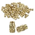 Knurled Insert Nuts 100pcs M2 X 6mm L 3 5mm Od 3d Printing Brass Female Threadeds Heat Set Insert Embedment 