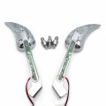 Httmt- Motorcycle Raindrop Led Turn Signal Flame Fire Mirror Compatible With Kawasak Ninja Suzuk Gsxr600 P N Mt208 Ttt004