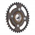 Oukens Sprocket Crankset Chain Set Metal Steel 420 14 Tooth H Hole 12x17mm 36 76 Link For Bike Motorcycles Modifications