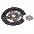 Oukens Sprocket Crankset Chain Set Metal Steel 420 14 Tooth H Hole 12x17mm 36 76 Link For Bike Motorcycles Modifications