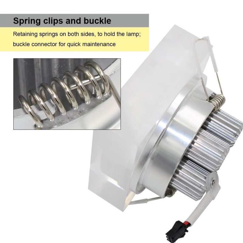 7w Acrylic Led Ceiling Light 50w Halogen Equivalent 510lm Warm White 180 Degree Beam Angle Ac 85v-265v Drivers Included Square