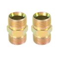 M22x1 5 To Male Thread Car Straight Iron Hose Pipe Fitting Connector Adapter 2 Pcs 