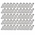 Uxcell 100pcs M4 X 20mm Aluminum Half Round Head Solid Rivet Fastener Silver Tone