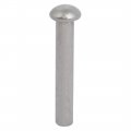 Uxcell 100pcs M4 X 20mm Aluminum Half Round Head Solid Rivet Fastener Silver Tone