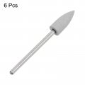 Uxcell 6pcs 150 Grits Abrasive Mounted Stone 2 35mm Shank 1 4 6mm Dia Pointed Point Heads Grinding And Polishing Wheels For