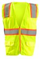 Occunomix Lux-atrans-ym High Visibility Classic Solid Two-tone Zipper Surveyor Safety Vest Class 2 100 Ansi Polyester Tricot 